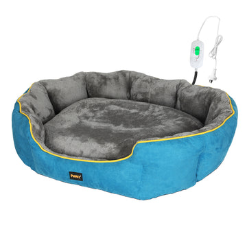 PaWz Electric Pet Heater Bed Heated Mat Cat Dog Heat Blanket Removable Cover L Petsleisure